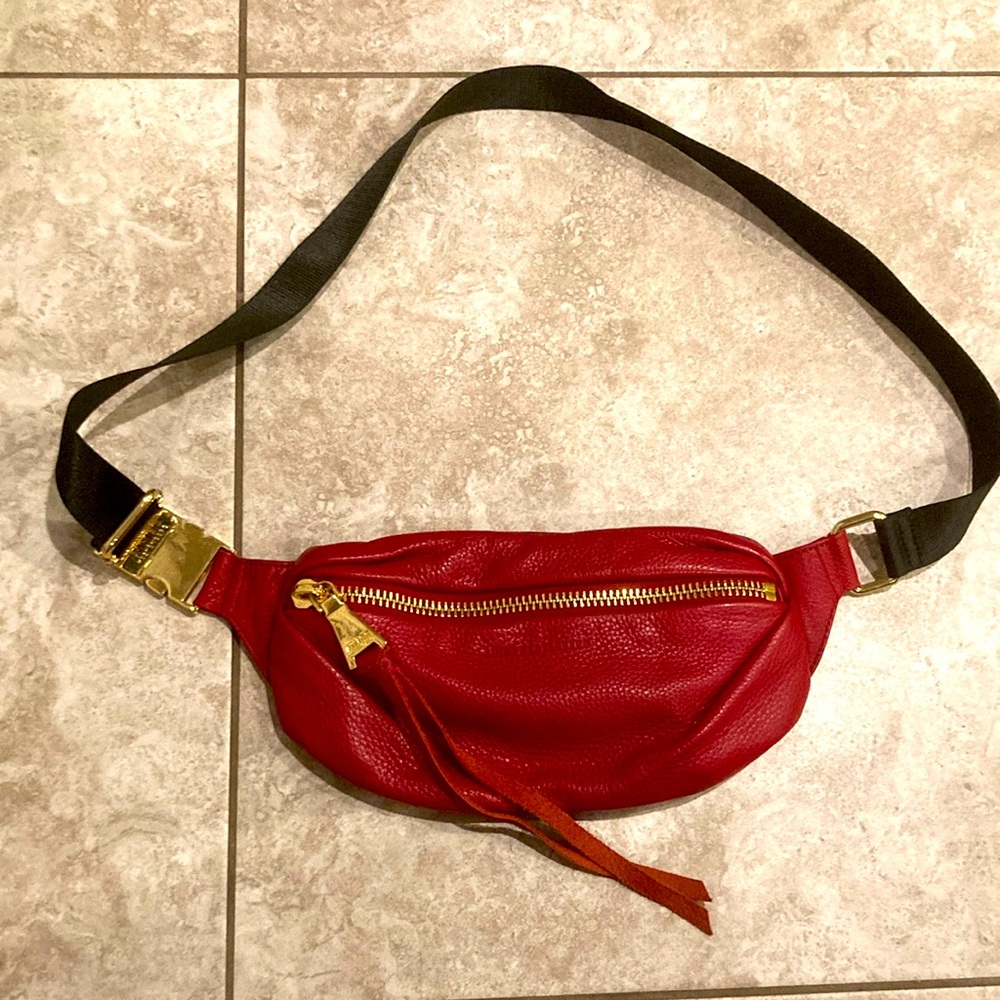 AIMEE KESTENBERG Red leather hip bag